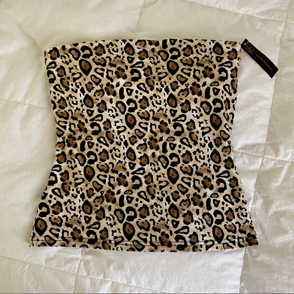 Cheetah print tube top in MEDIUM